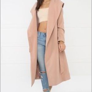 Blush trench coat